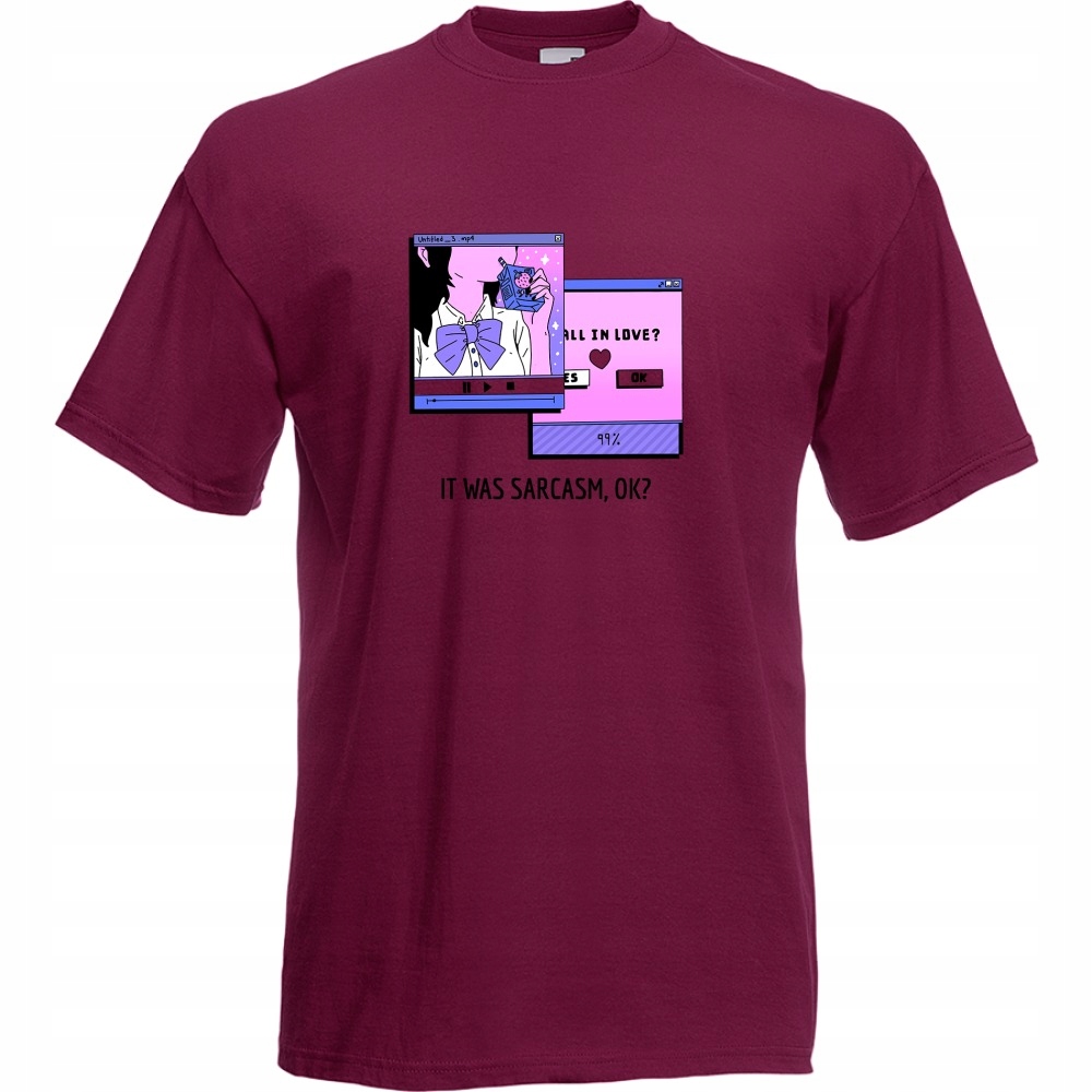 

Koszulka fall in love aesthetic XL burgund