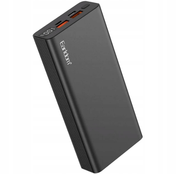 Powerbanka 20000 mAh s displejem Pd 22,5W Earldom ET-PD22 černá