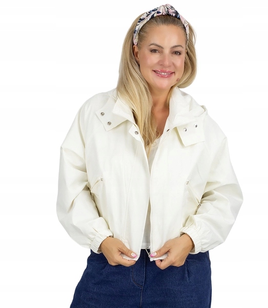 Krátká bomber bunda s kapucí, jarní, módní unisize barvy