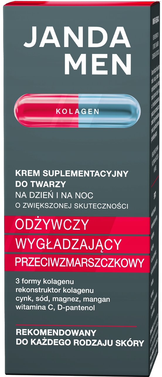 Janda Men Suplementační Krém Na Obličej S Výživným Kolagenem 50 ML
