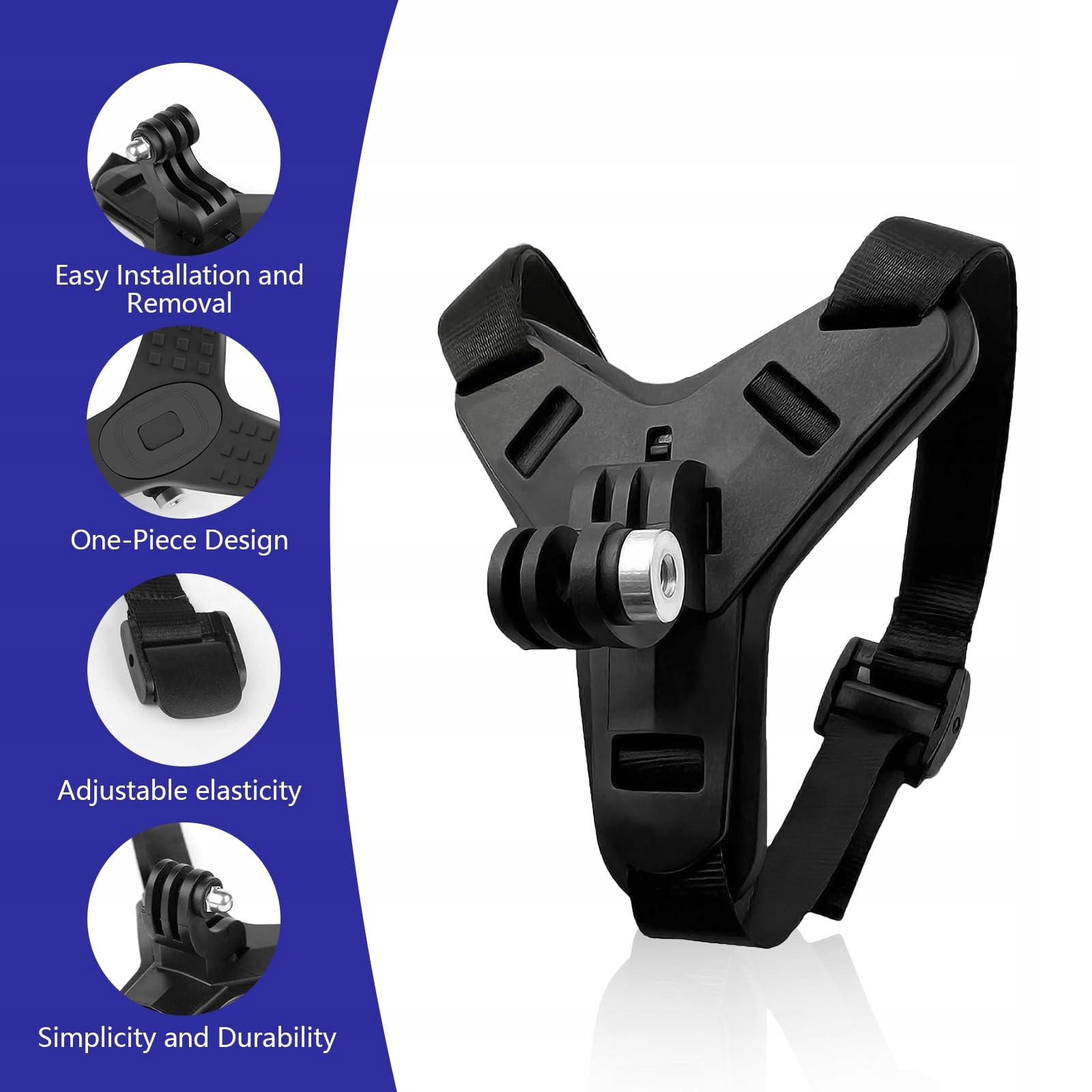 Mocowanie Na Kask Pod Brodę Do Kamer Sportowych GoPro DJI SJCAM WONUANTE — miniatura 4