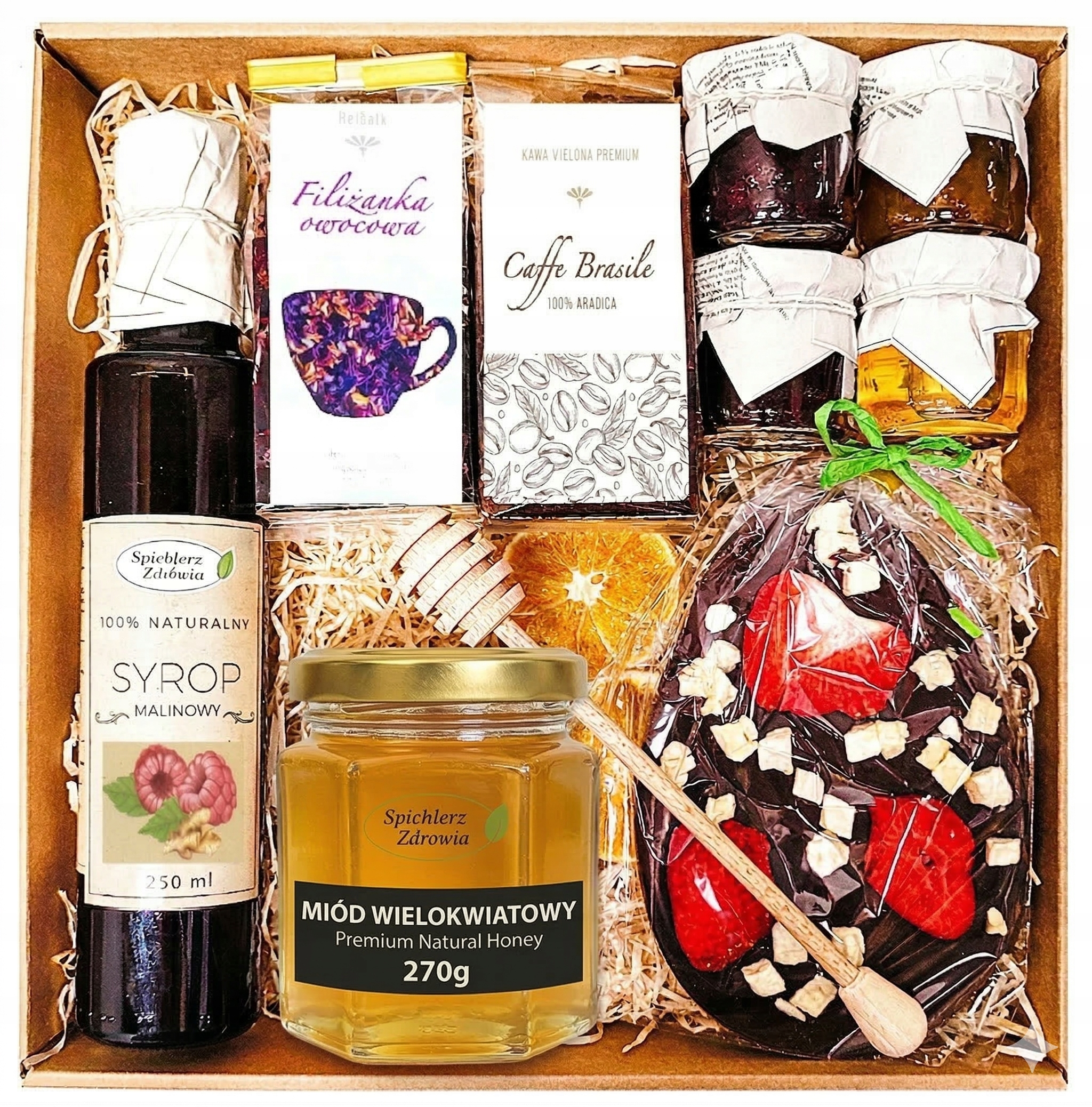 Levně Dárkový Koš Dárek Dárkové Balení Čaje Med Na Velikonoce Vejce Čokoláda