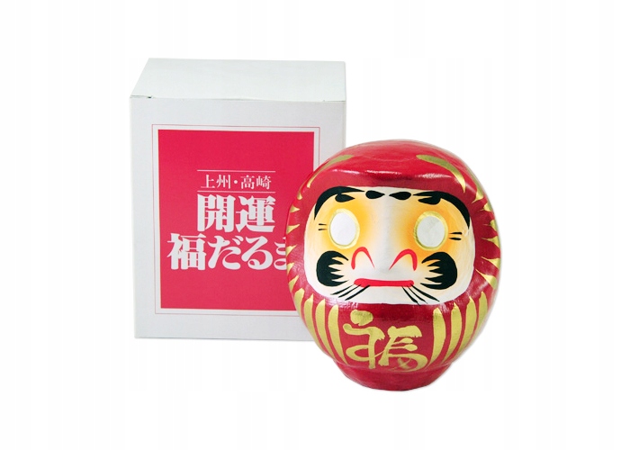 Japonská panenka Daruma přinášející štěstí 12 cm