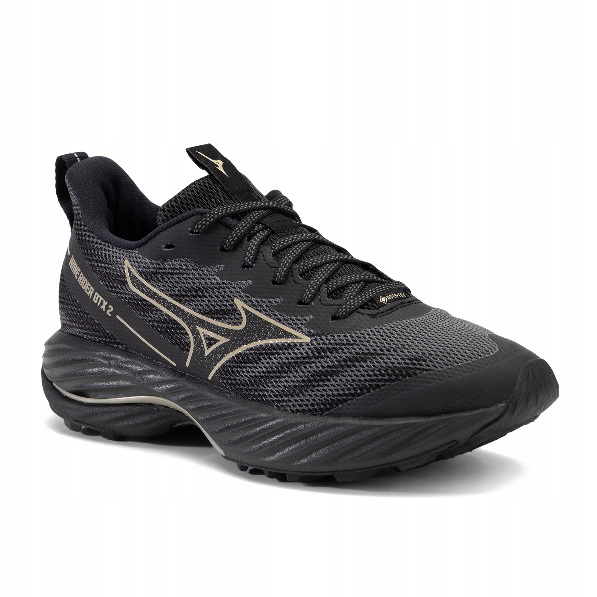 Buty do biegania damskie Mizuno Wave Rider Gtx 2 iron gate/ge gold/black