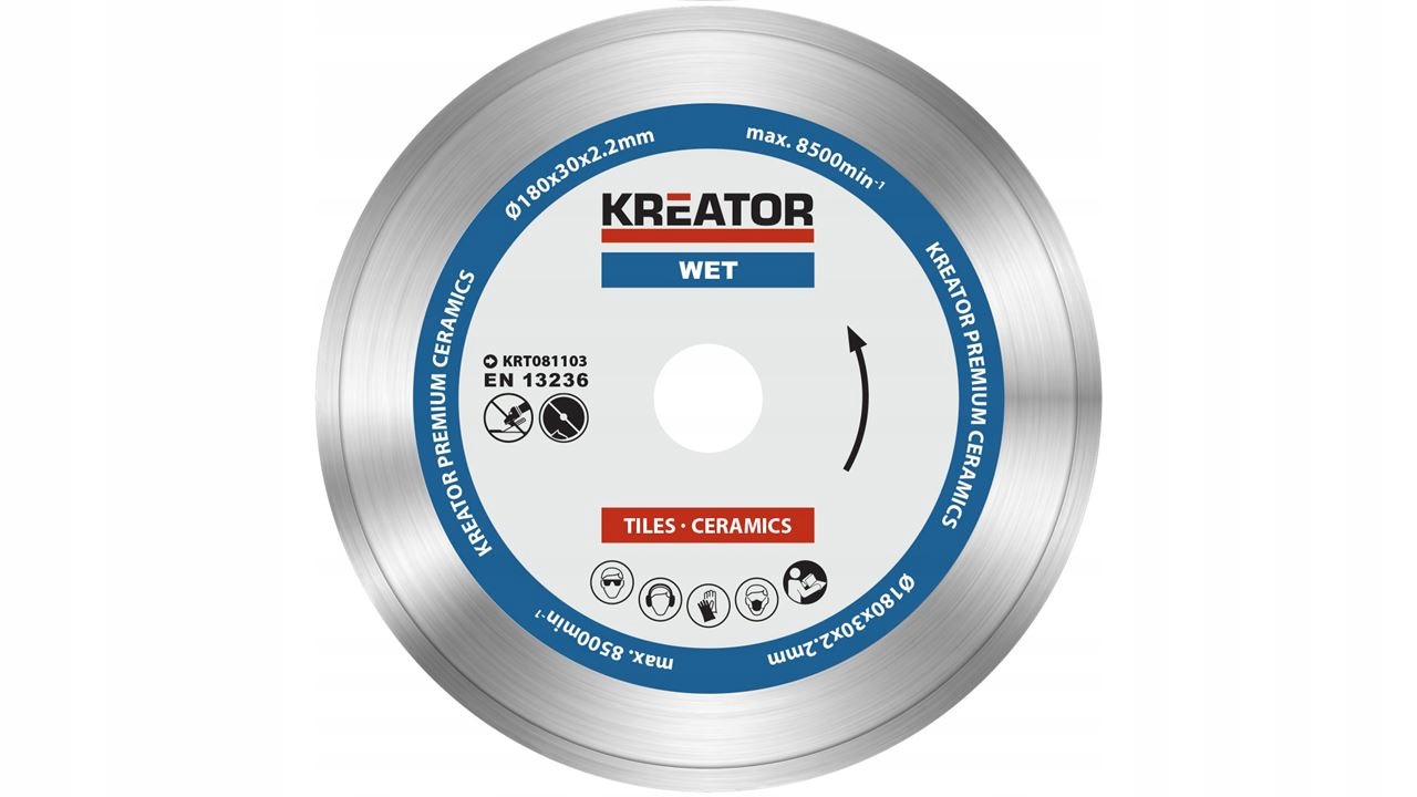

Tarcza diamentowa do płytek 180 x 30mm Kreator