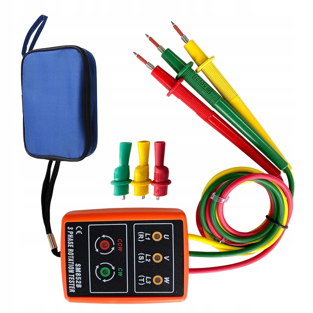 SM852B ИЗМЕРИТЕЛЬ ПОСЛЕДОВАТЕЛЬНОСТИ ФАЗ ПЕРЕМЕННОГО ТОКА 3 ТЕСТЕР ВРАЩЕНИЯ