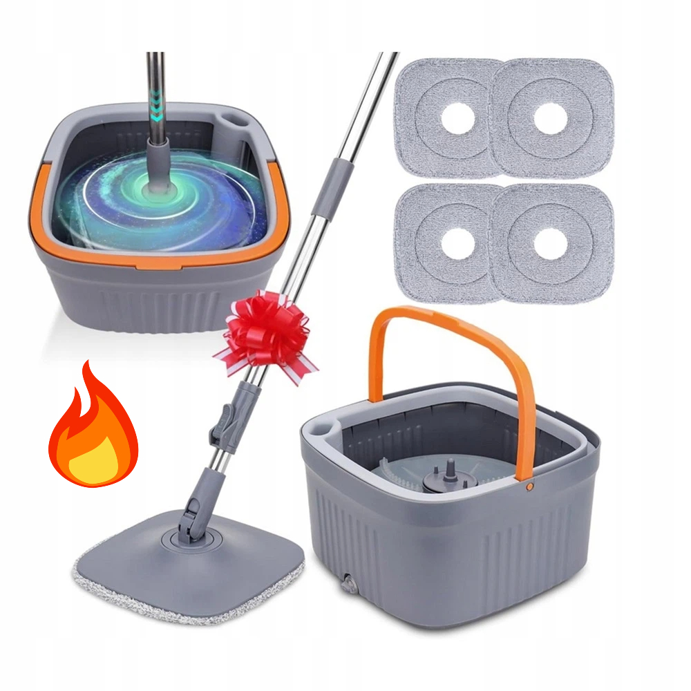 Rotační Mop Se Samovytlačováním, Snadné Čištění Podlah A Oken