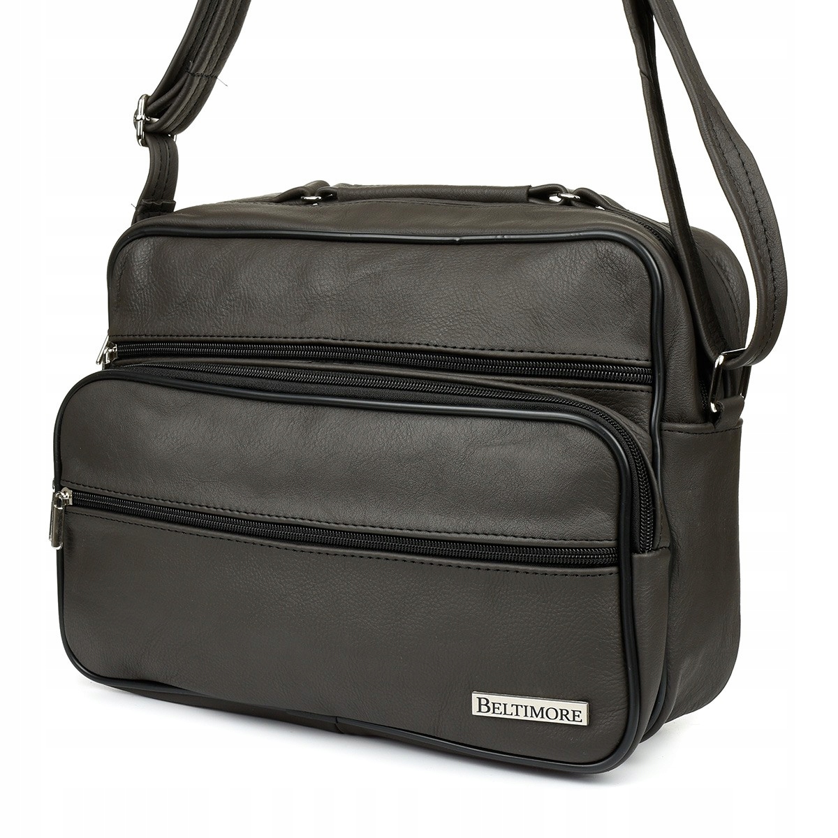 Bronz Velká Pánská Kožená Taška Kabelka Přes Rameno Polská Kůže Do Školy Práce