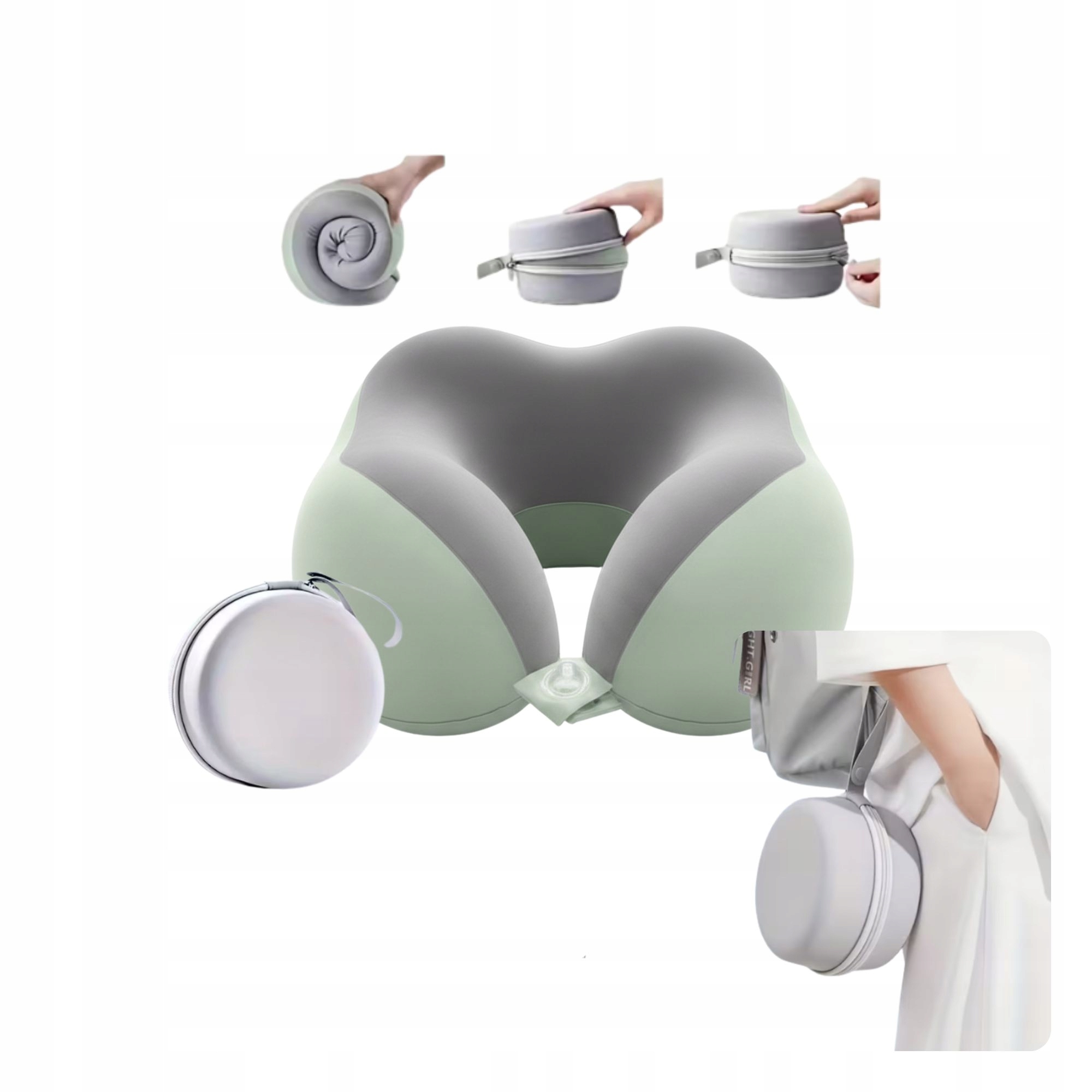 Poduszka Podróżna Rogal Memory Foam + Zgrabne Etui – Komfort Premium