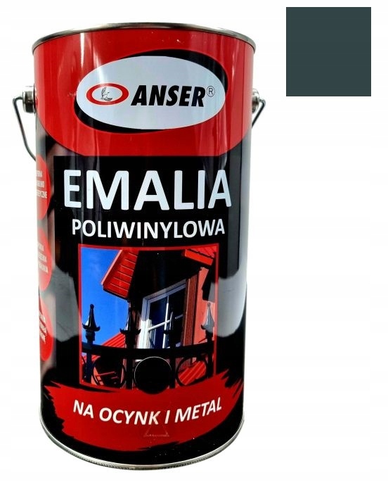 Anser Farba Poliwinylowa Na Ocynk Metal Grafit 5L