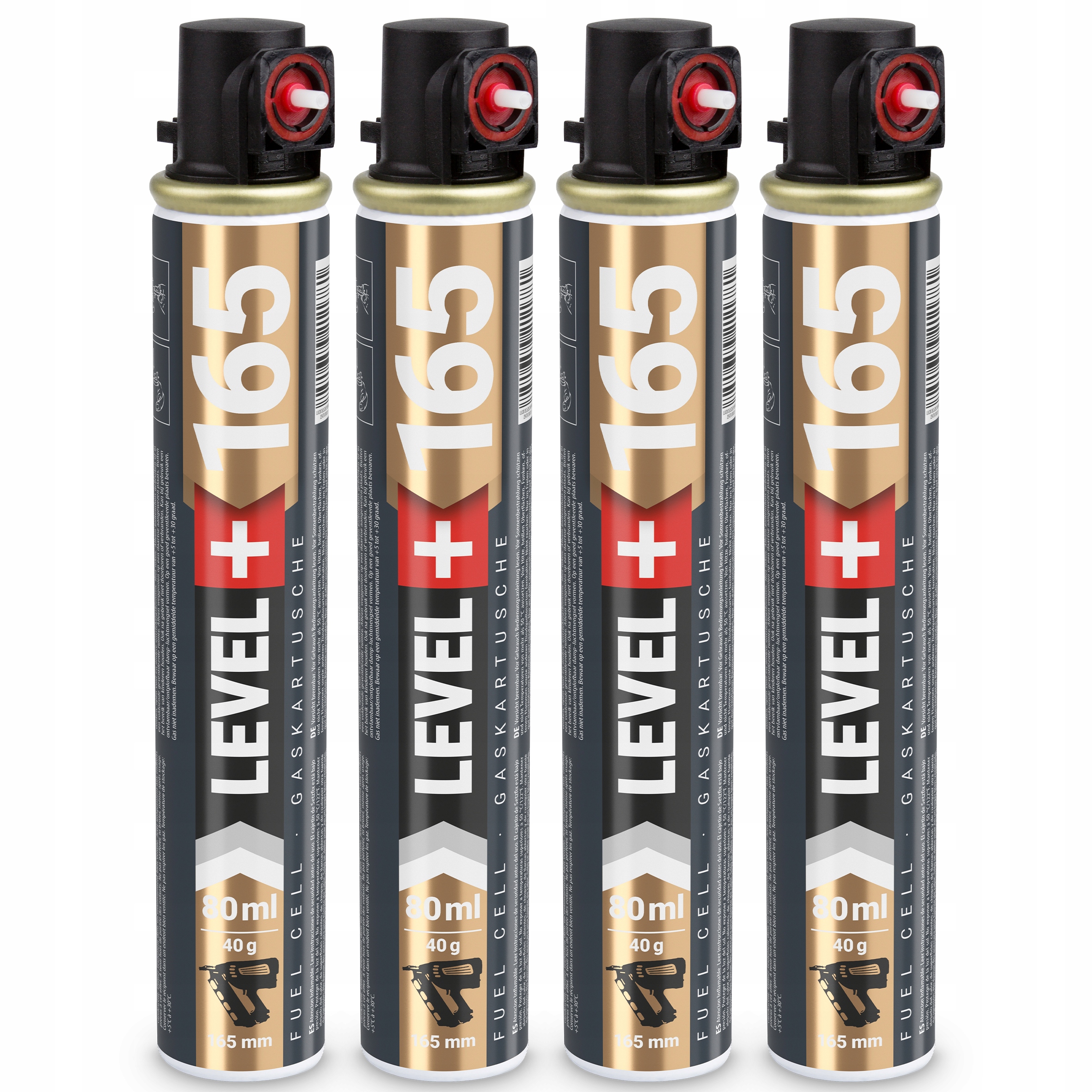 

Gaz do Gwoździarek Gazowych 4 szt 80ml 40g L+165R