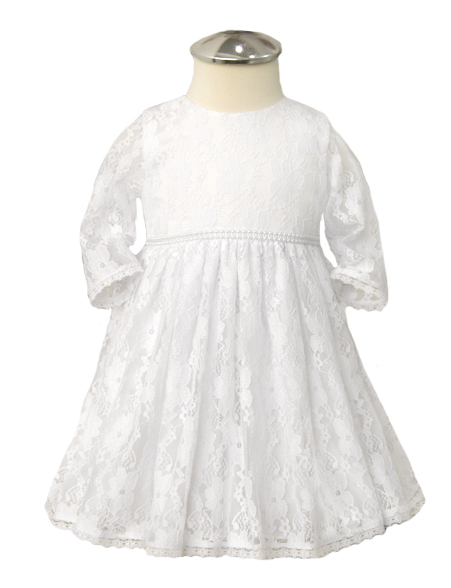 sukienka dziewczęca biała do chrztu LOLA roz 68