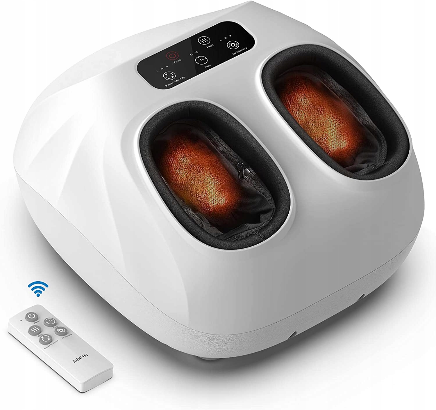 Masażer stóp Renpho z ogrzewaniem Shitsu z pilotem biały