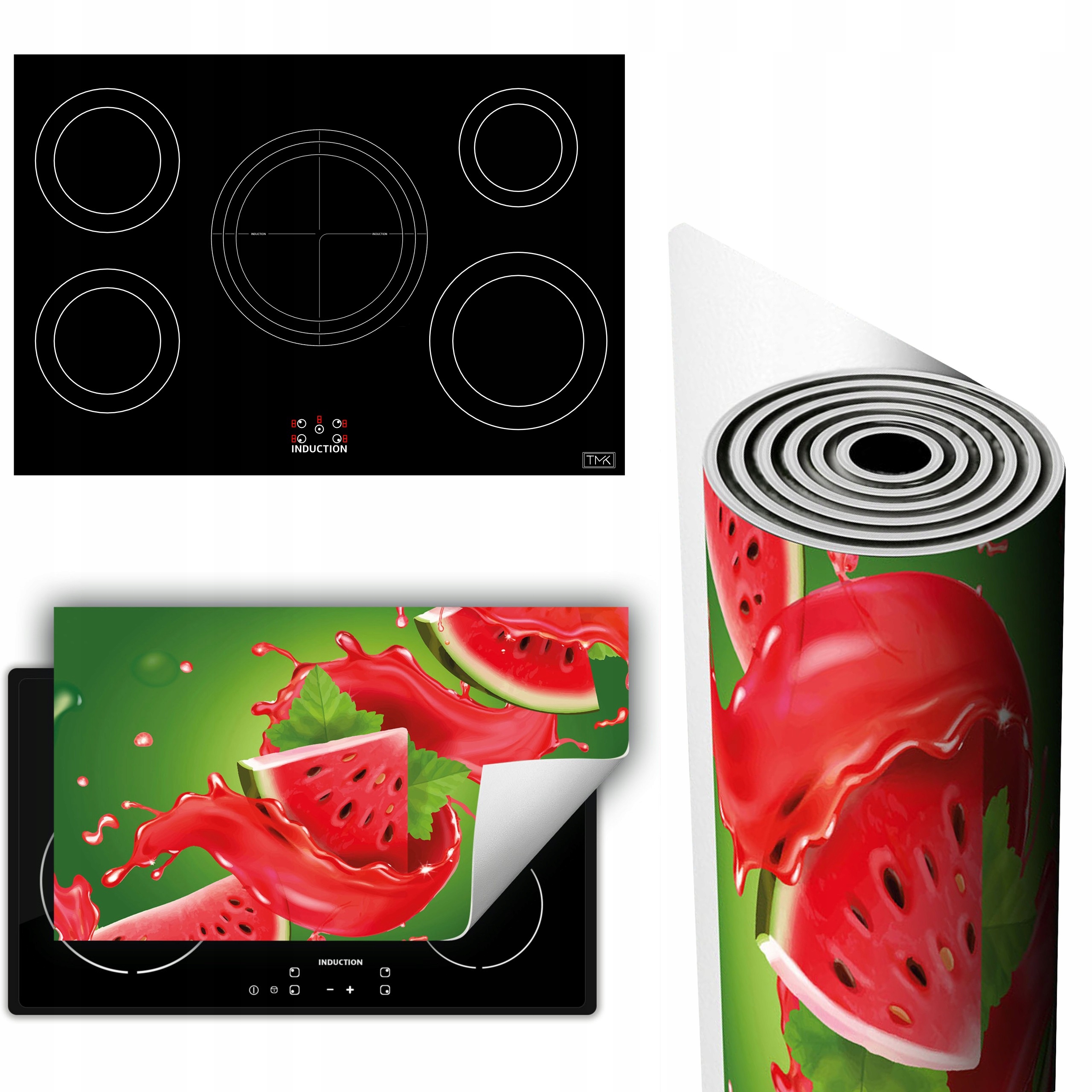 Vinylová Podložka Na Ochranu Kuchyňské Desky 90x52 zelená meloun