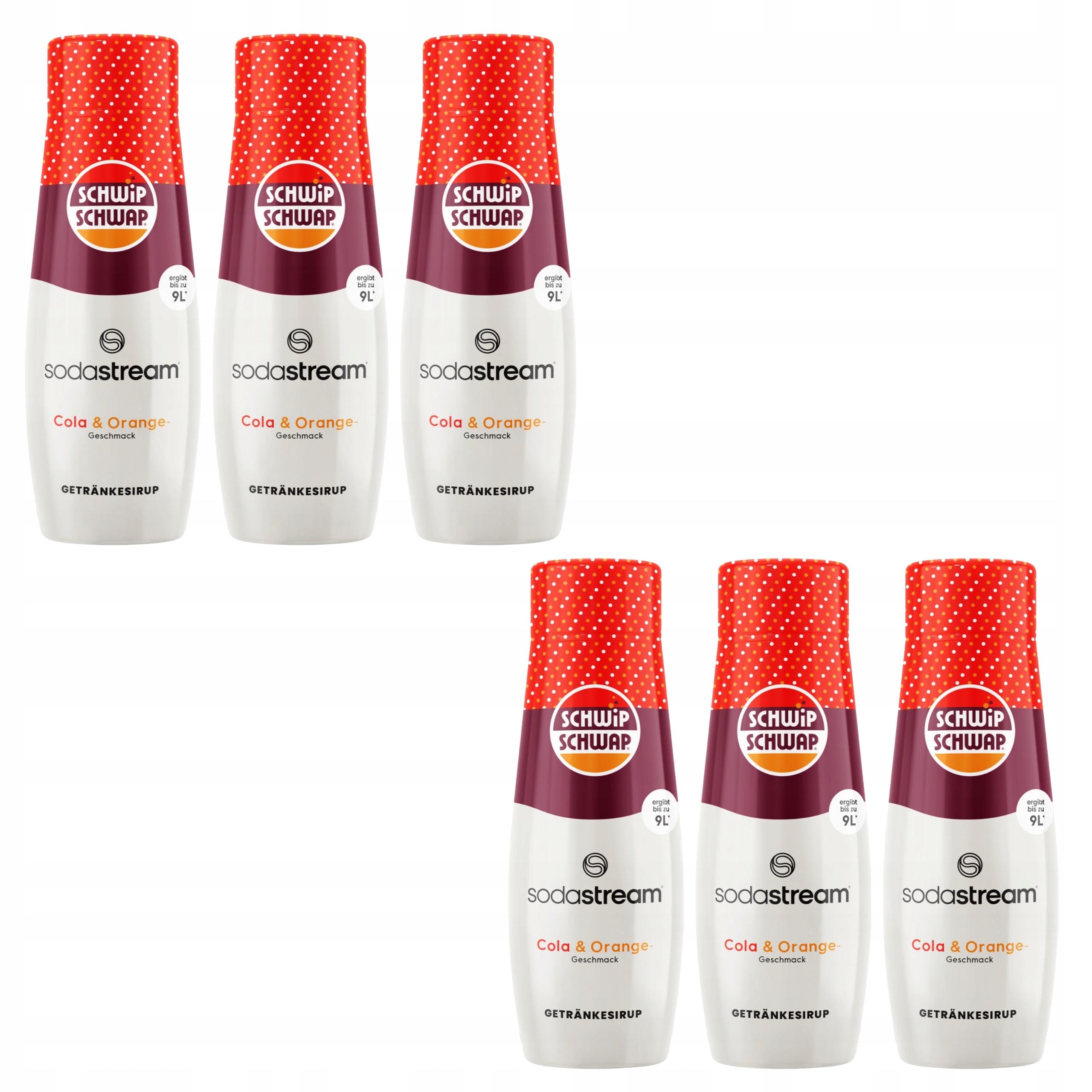 Levně 6 x Sirup do vody SodaStream Schwip Schwap Cola Orange Pomeranč 440 ml