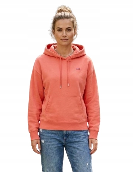 mikina Levi's s kapucí klokanka kapsou, koralová S M 36 38