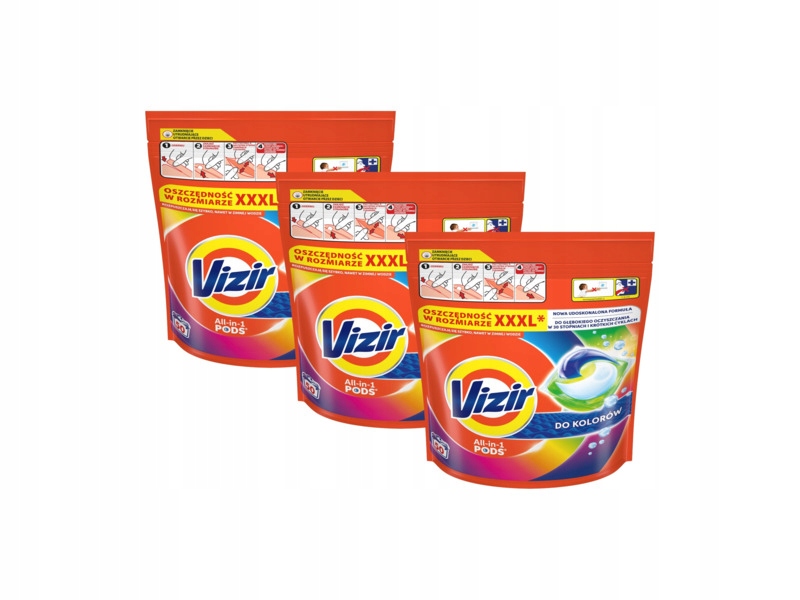 Kapsułki do prania Vizir All In 1 Pods Color 3 x 50 szt.