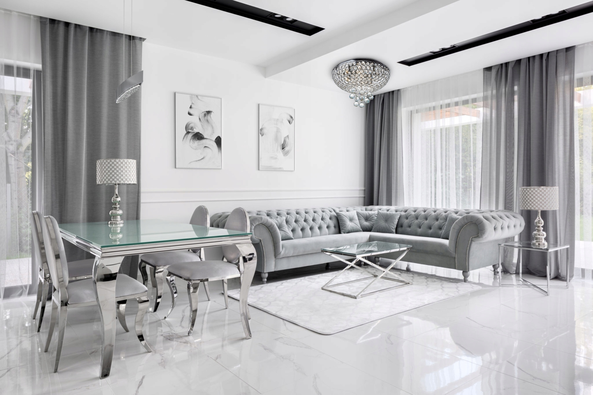 KRYSZTAŁOWA LAMPA SUFITOWA PLAFON GLAMOUR KRYSZTAŁ Rodzaj gwintu G9