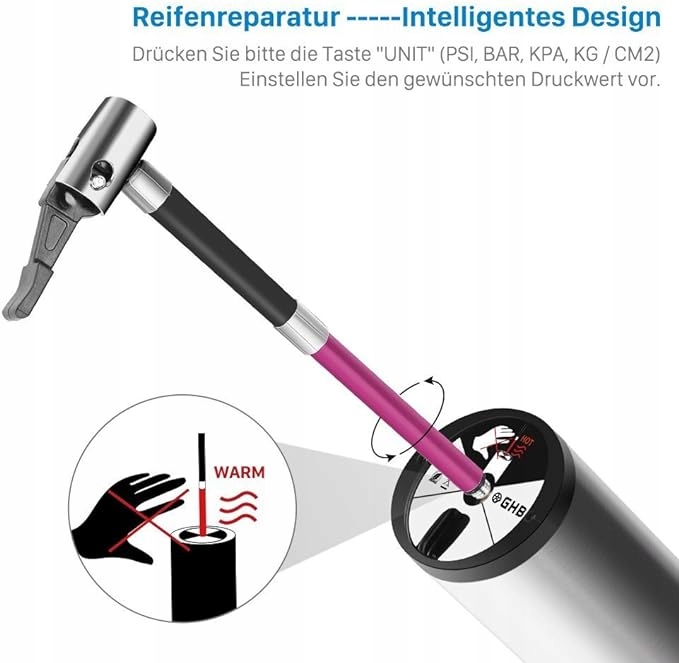 POMPKA SAMOCHODOWA SPRĘŻARKA POWIETRZA GHB MINI ELEKTRYCZNA PRZENOŚNA Marka GHB