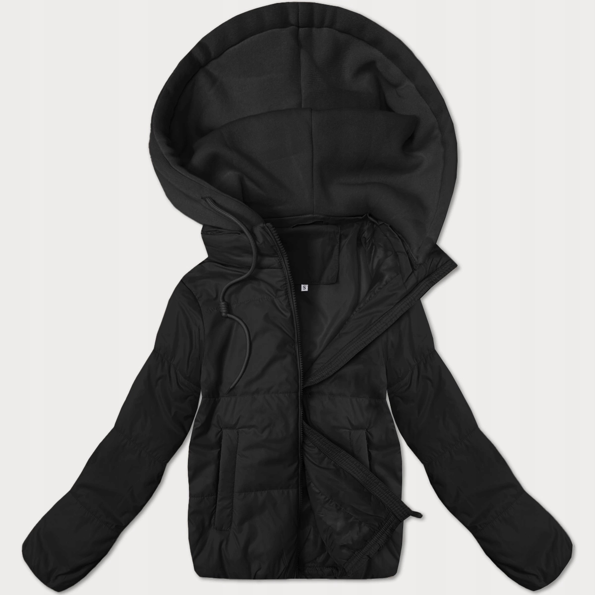 Pikovaná Bunda Kapuce 16M9236 Černá XL (42)