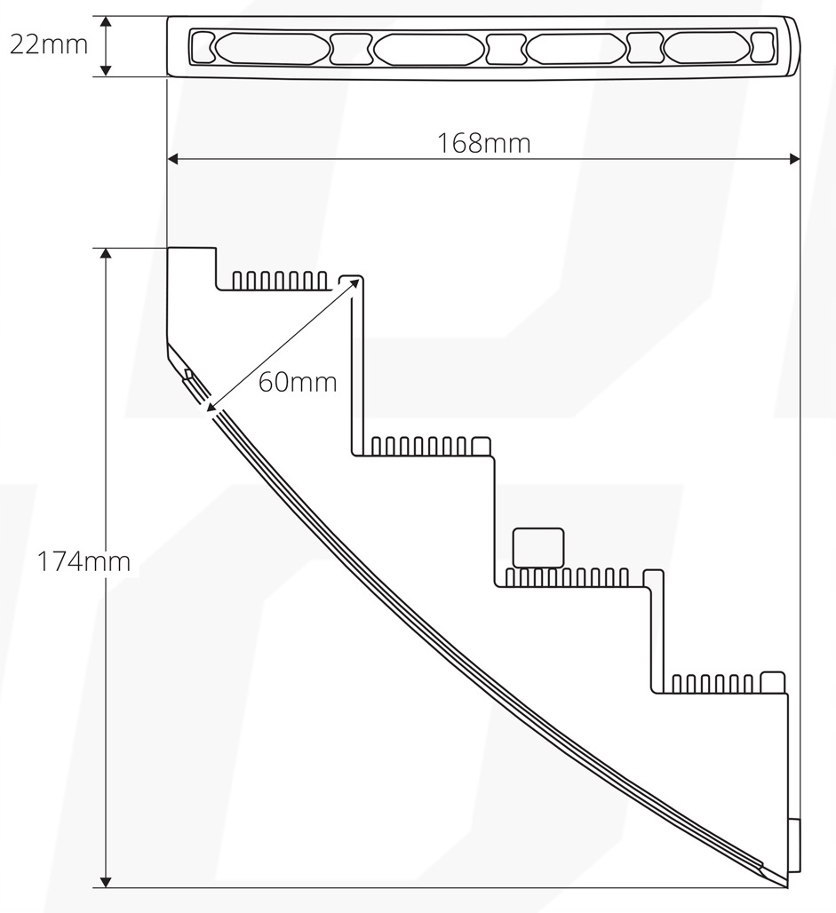LAMPY DO JAZDY DZIENNEJ ALUMINIOWE DRL SKOŚNE 523HP HOMOLOGACJA DO AUTA Moc 12 W
