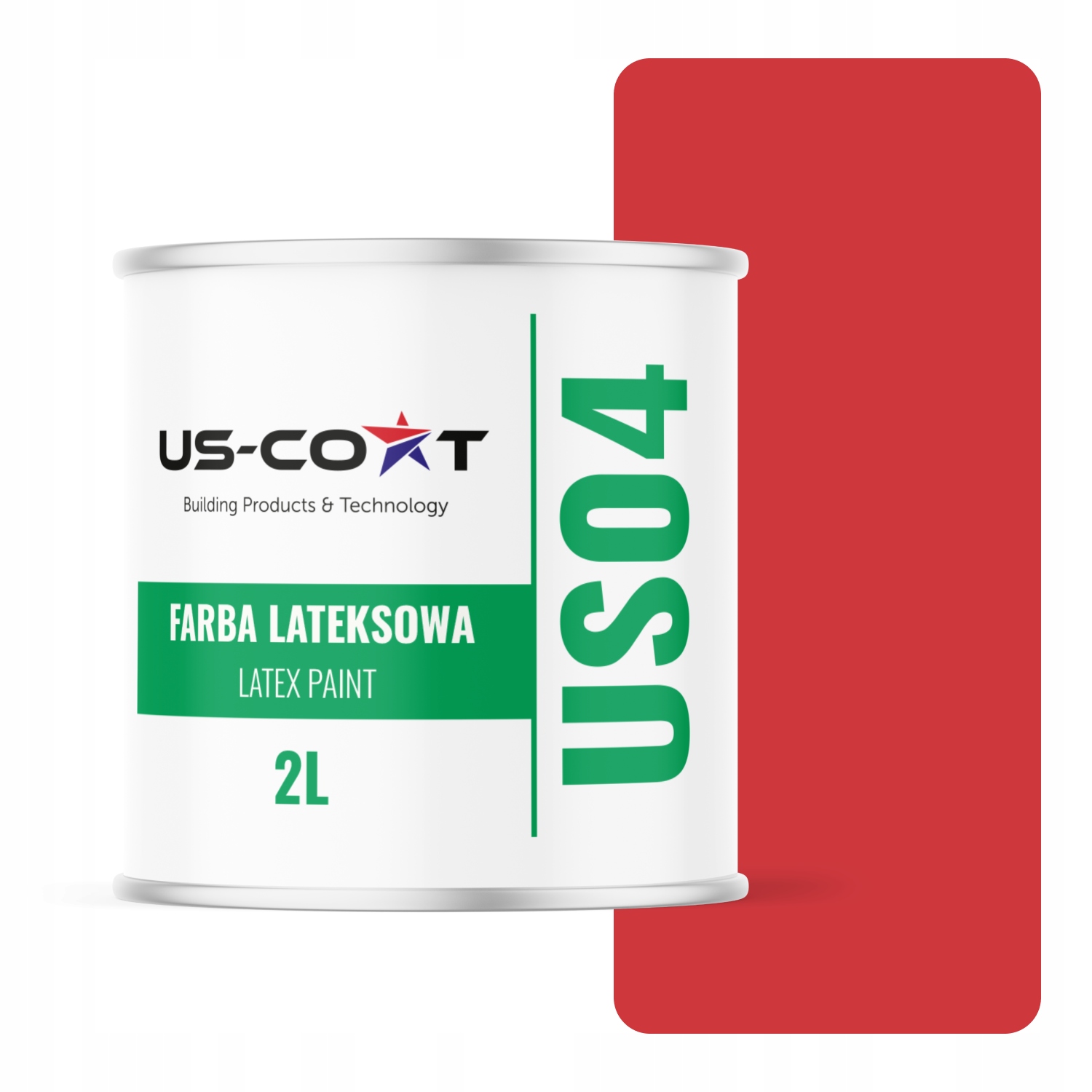 Latexová Farba Na Stenu Farba Červená Ohnivá H3516 2L Matná Na Steny