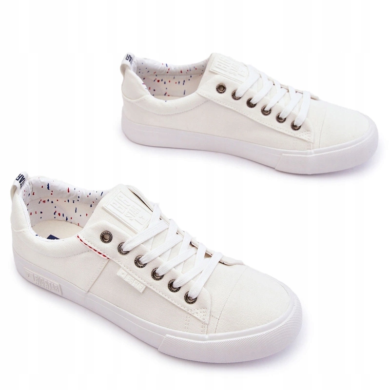 Pánské Tenisky Se Zavazováním Big Star KK174001 Bílé 41