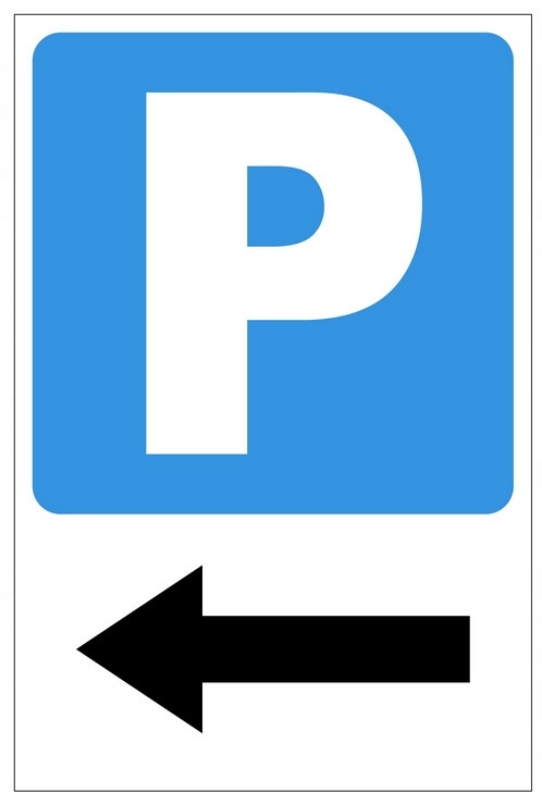 

Tabliczka pionowa Parking W Lewo 30x20