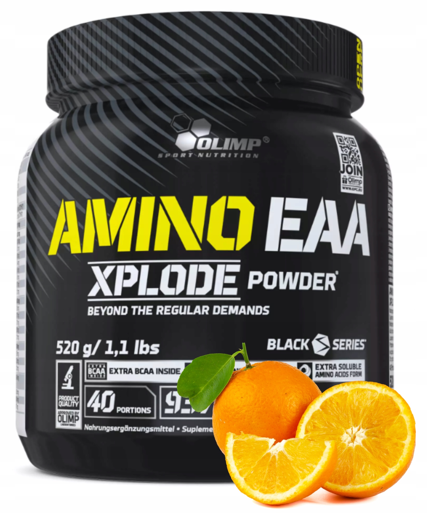 Olimp Amino Eaa Xplode Powder 520 g Pomeranč Aminokyseliny Eaa Bcaa Glutamin