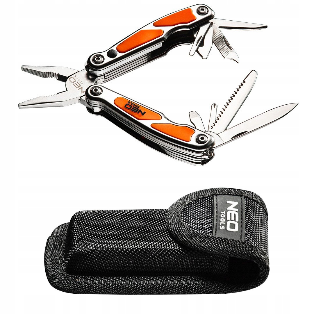 Narzędzie wielofunkcyjne multitool mini z latarką Led 10 elementów Neo