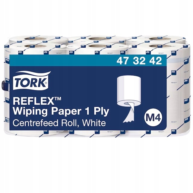 Tork Reflex Czyściwo Papierowe System M4 Białe 6 rolek x 300 m