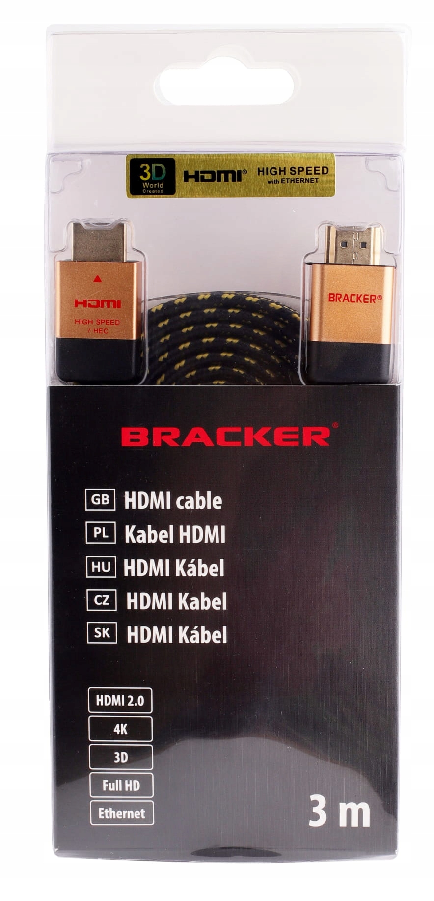 Kabel HDMI 2.0 High Speed 8K-60Hz 4k-120Hz UHD 3m Kod producenta HD4K