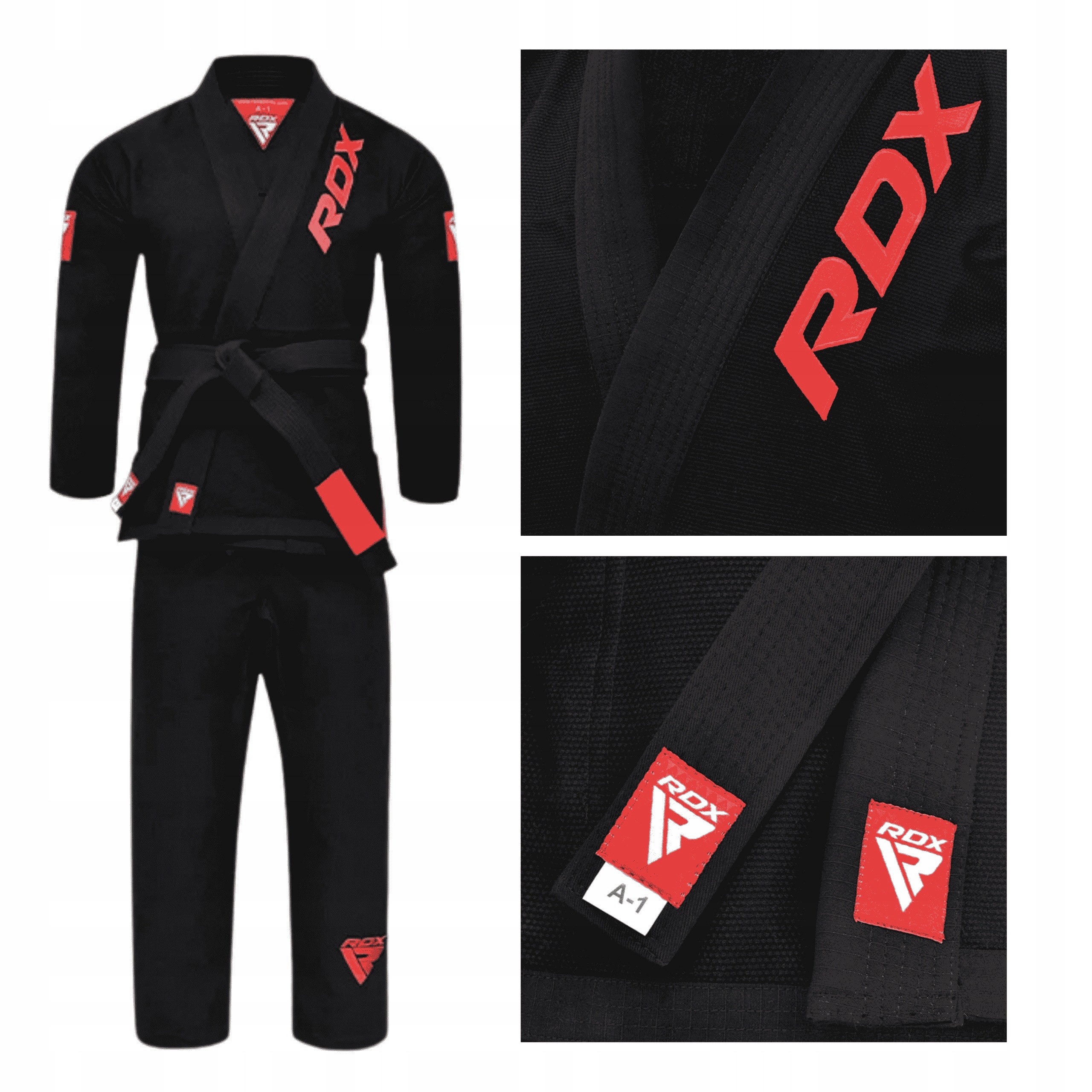 Kimono Do Bralského Jiu-jitsu Black A3 100 % Bavlna gi Bjj S Páskem