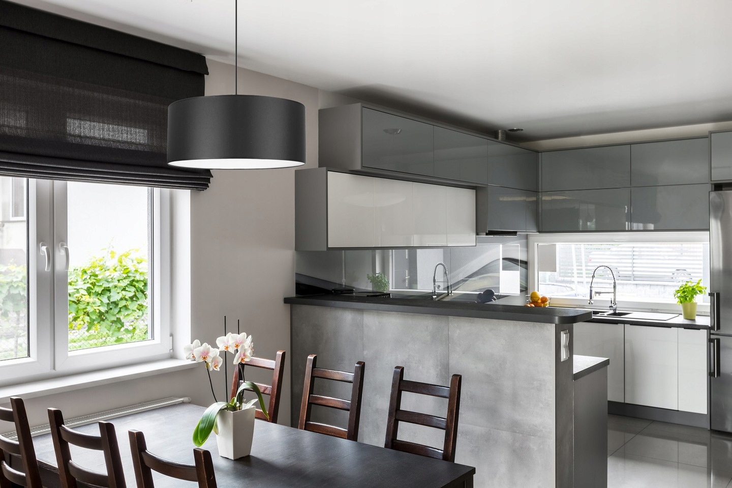 SUFITOWA LAMPA WISZĄCA ŻYRANDOL ABAŻUR ZWIS LED Głębokość produktu 50 cm