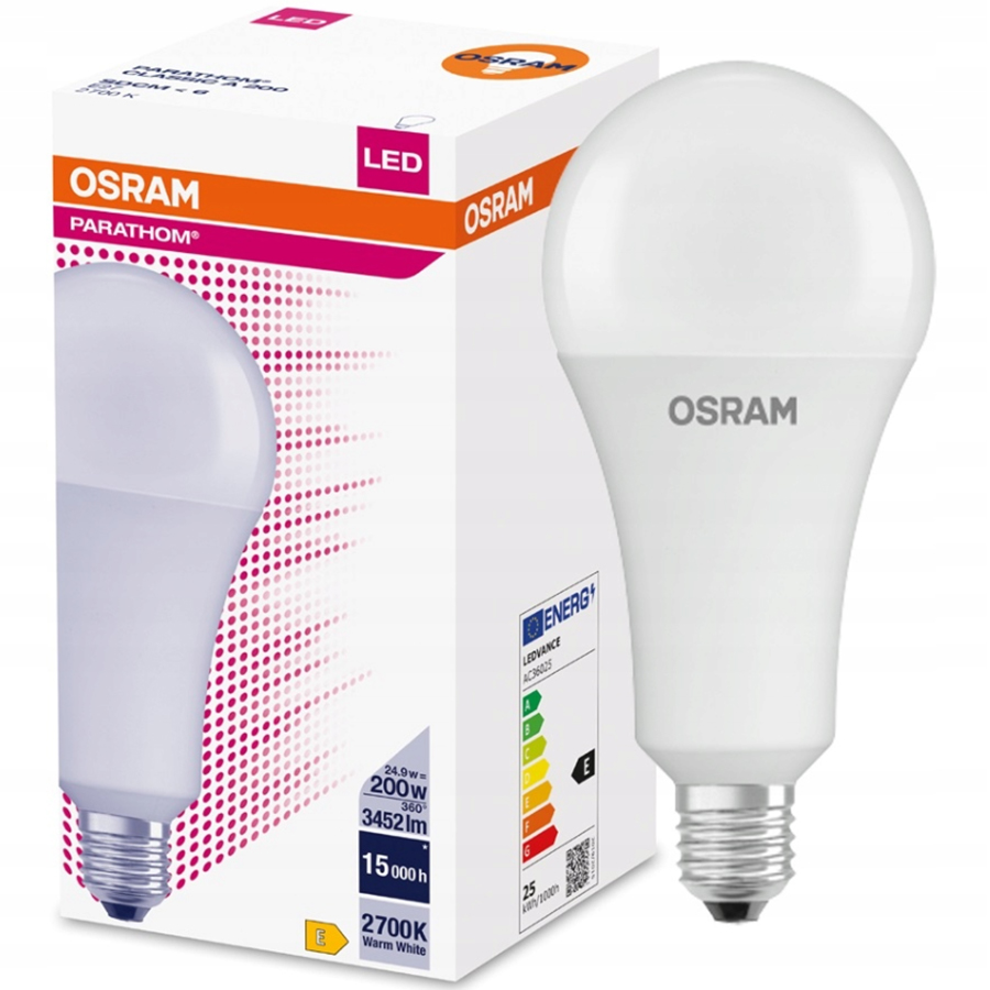 

Żarówka Led E27 A90 24,9W 200W 3452lm 2700K Osram