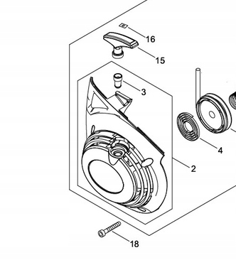 Skříň startéru pro řezačku betonu Echo CSG-7410ES P022-052320
