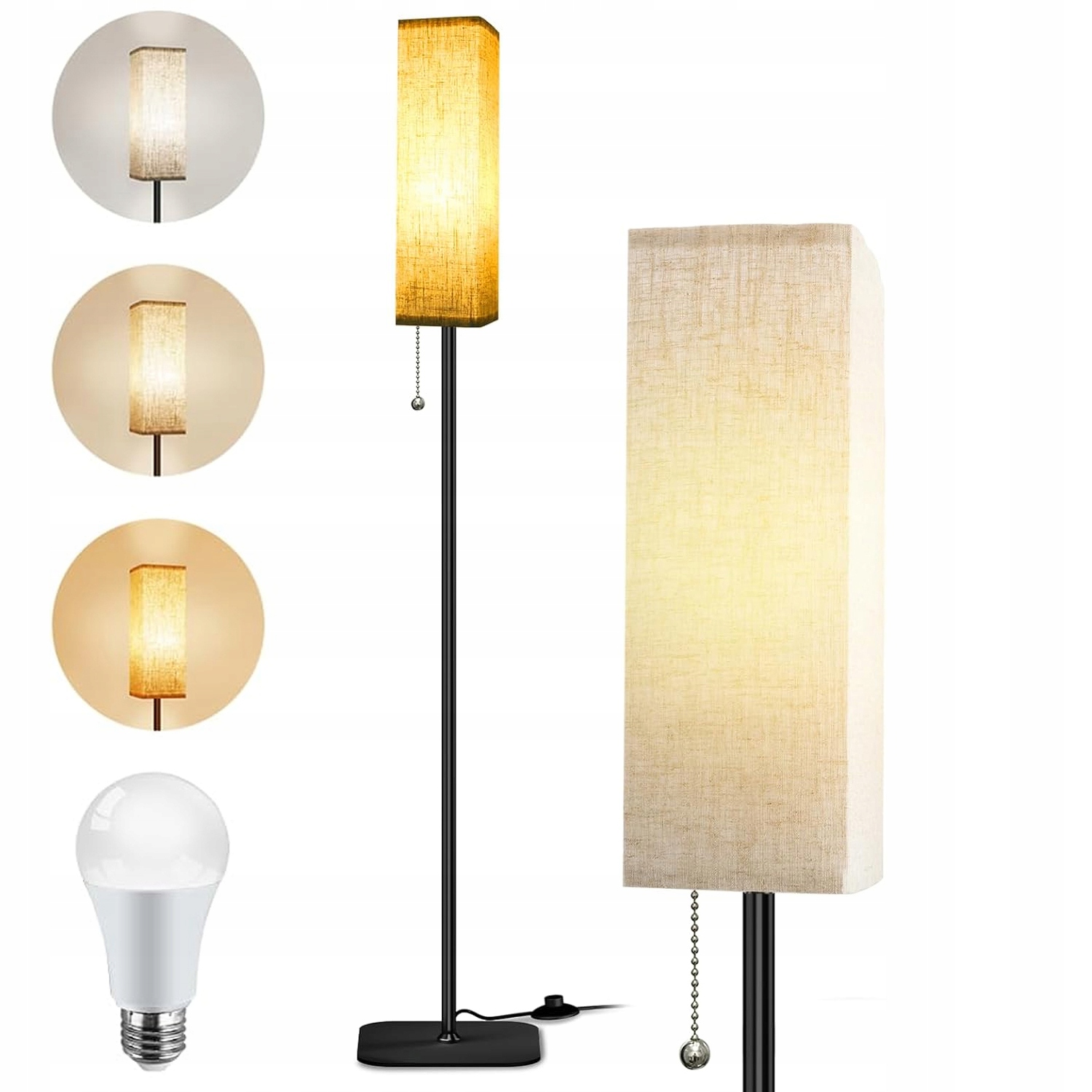 Stojací Podlahová Lampa E27 Moderní Ložnice, Hala 172 CM