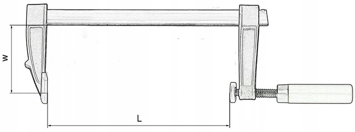 PROFESJONALNY ŚCISK STOLARSKI 300X50MM TYP F Marka Decortrend