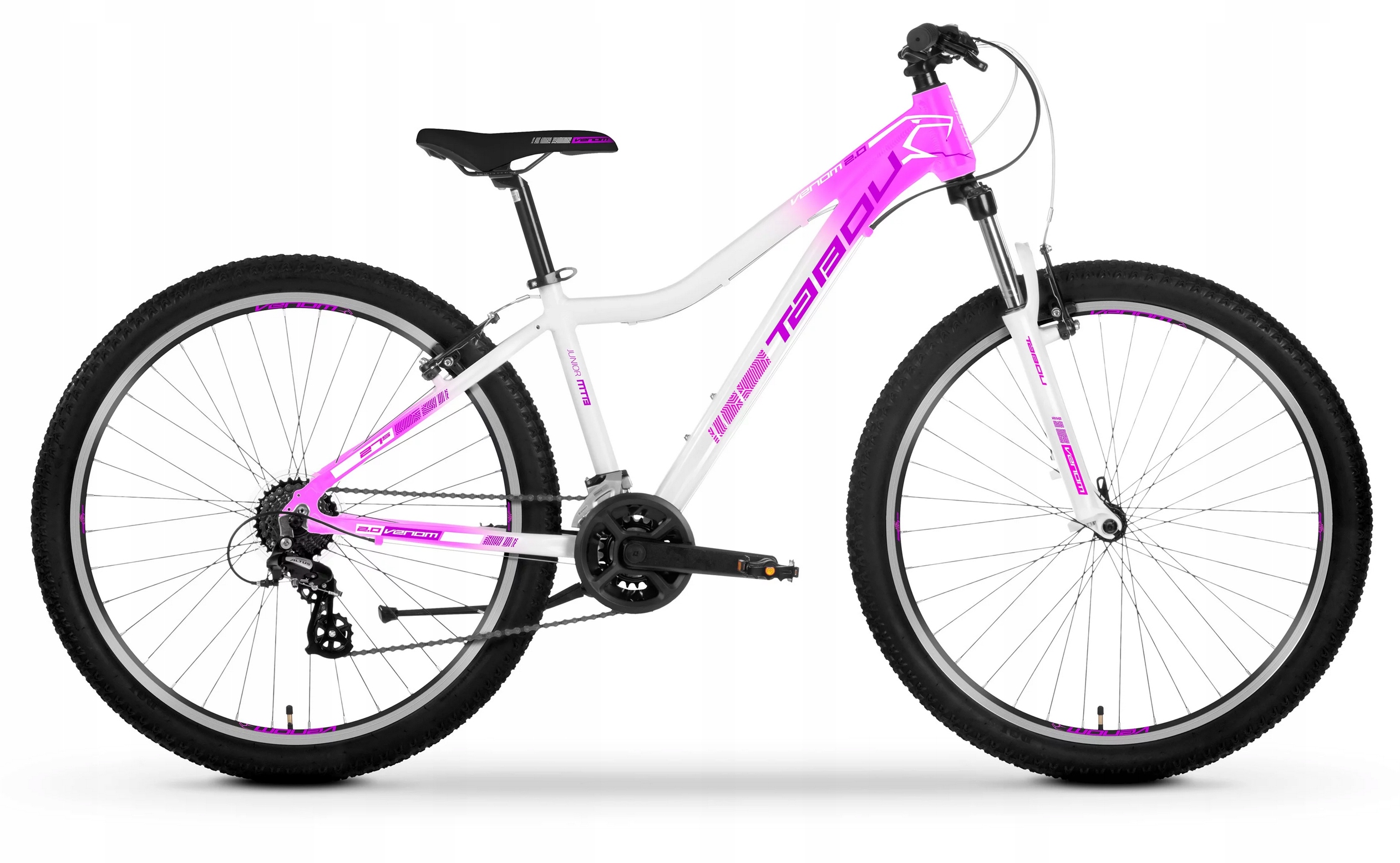 Rower Mtb Tabou Venom 2.0 W rama 17 cali koło 27,5 " różowy biały 2024