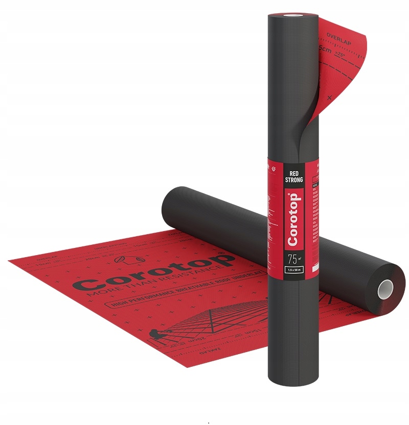 Membrána Fólie Na Střechu Silná Corotop Red Strong 180 g 1,5x25 m 37,5 m²