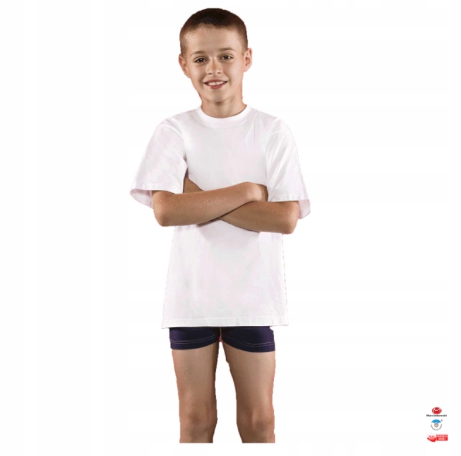 

T-shirt Podkoszulek Gładki Biały r.140 Prod Polski