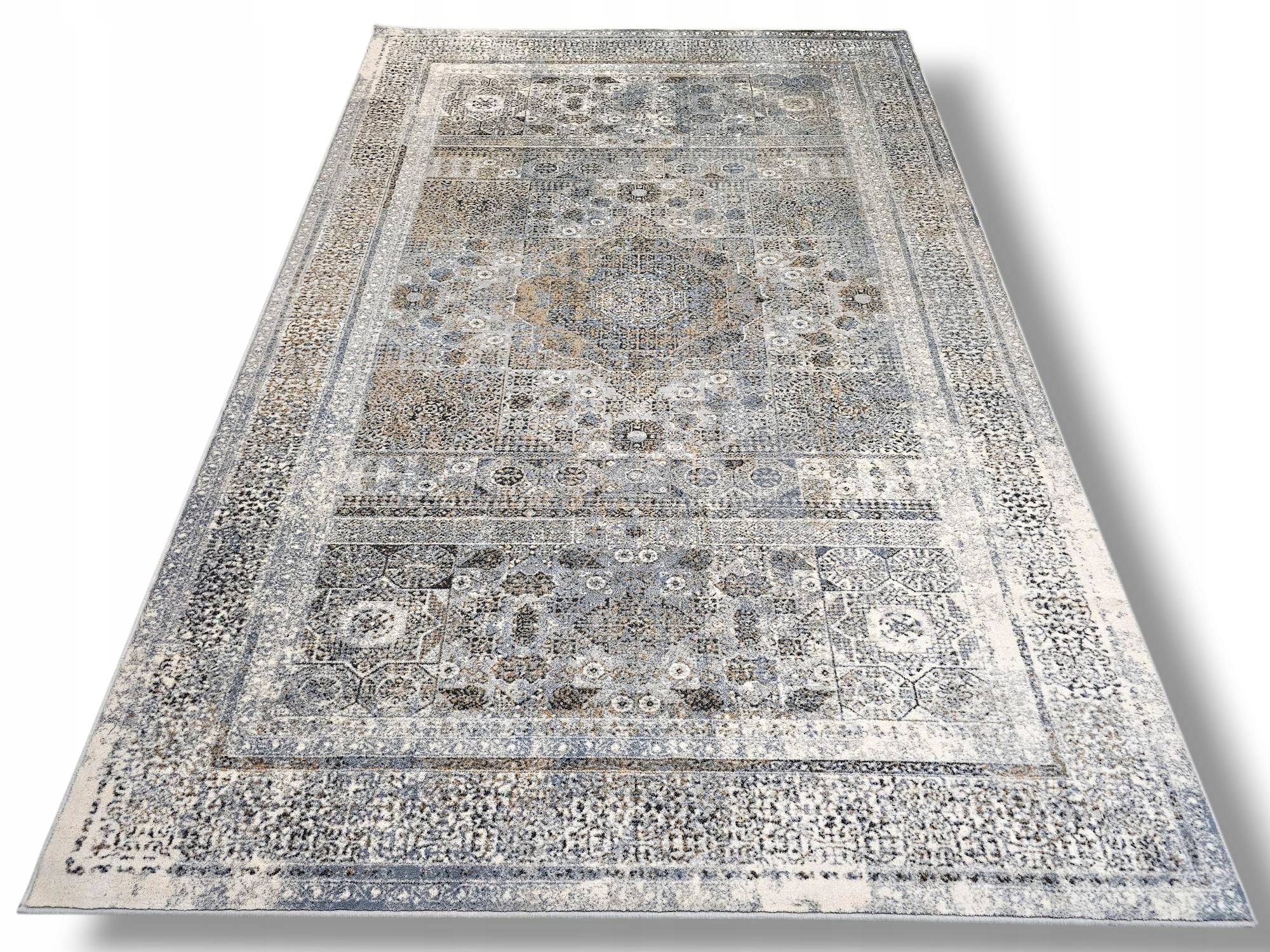 Dywan Moon Mamluk silver dywilan 160x230 loftowy 100% wełna szary loft