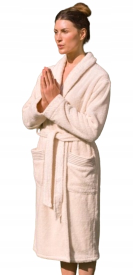 Move Béžový Bavlněný Župan Se Zavazováním XXL Jsj