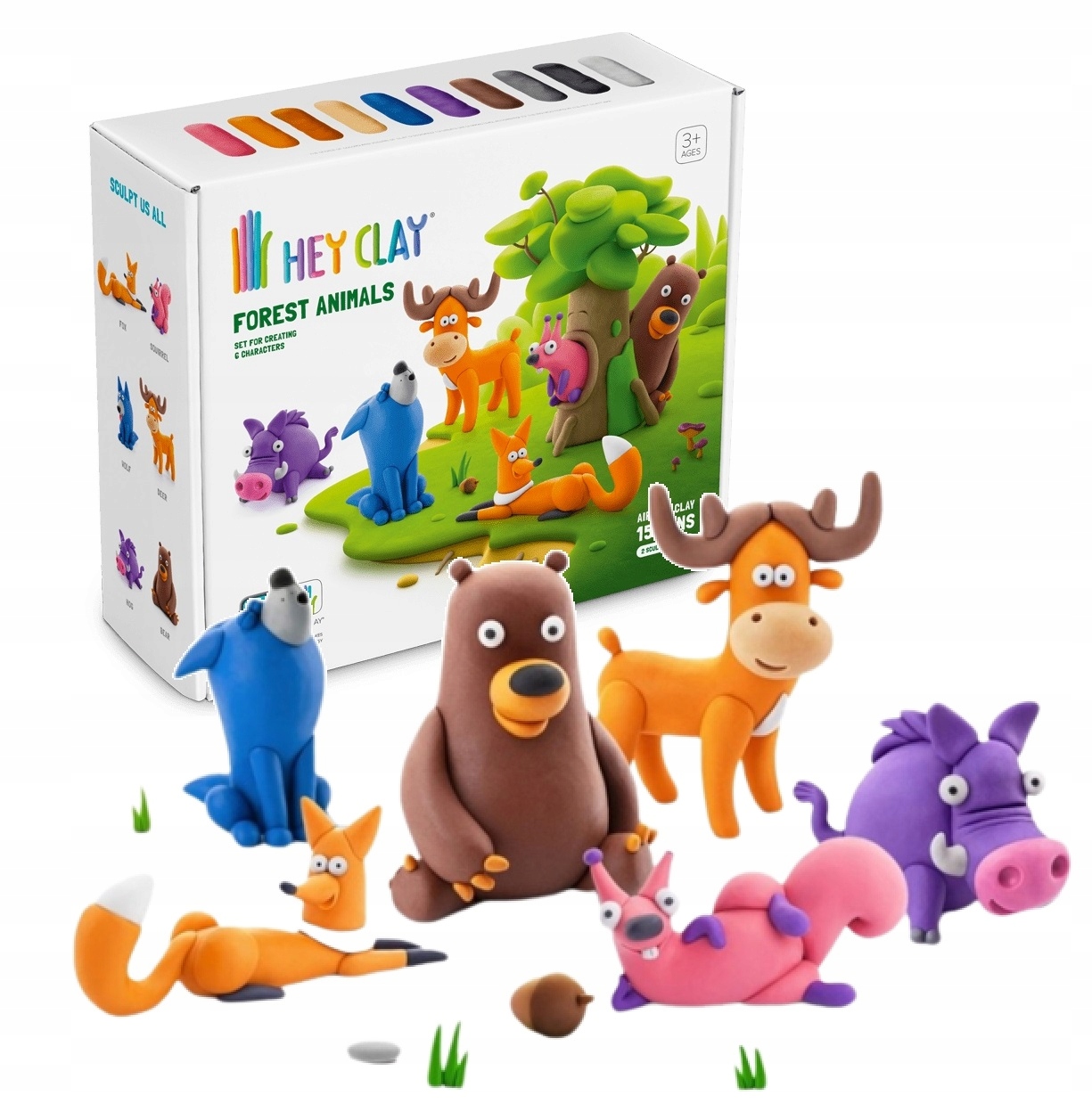 

Masa plastyczna Hey Clay Zwierzęta Leśne Animals