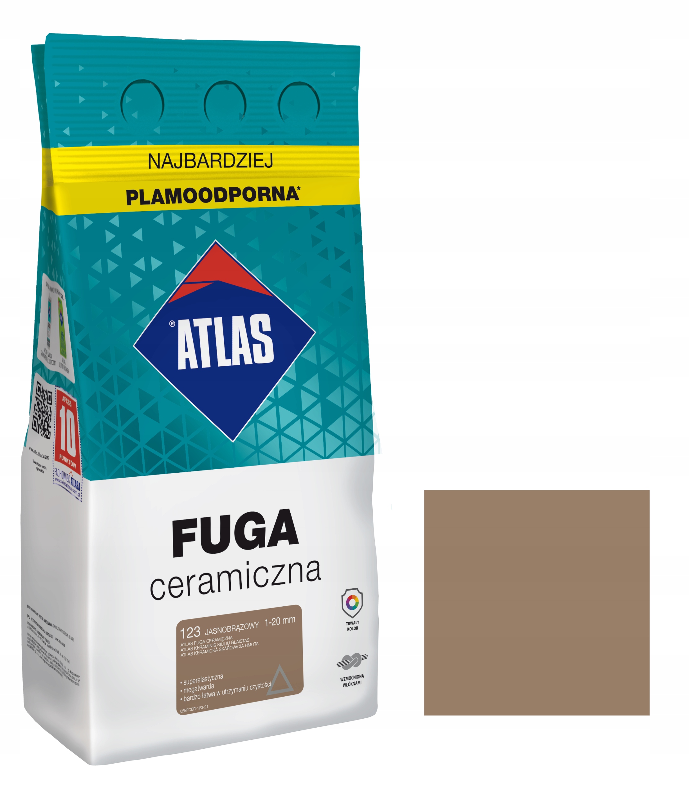 

Atlas Fuga Ceramiczna 1-20MM 123 Jasnobrązowy 5KG