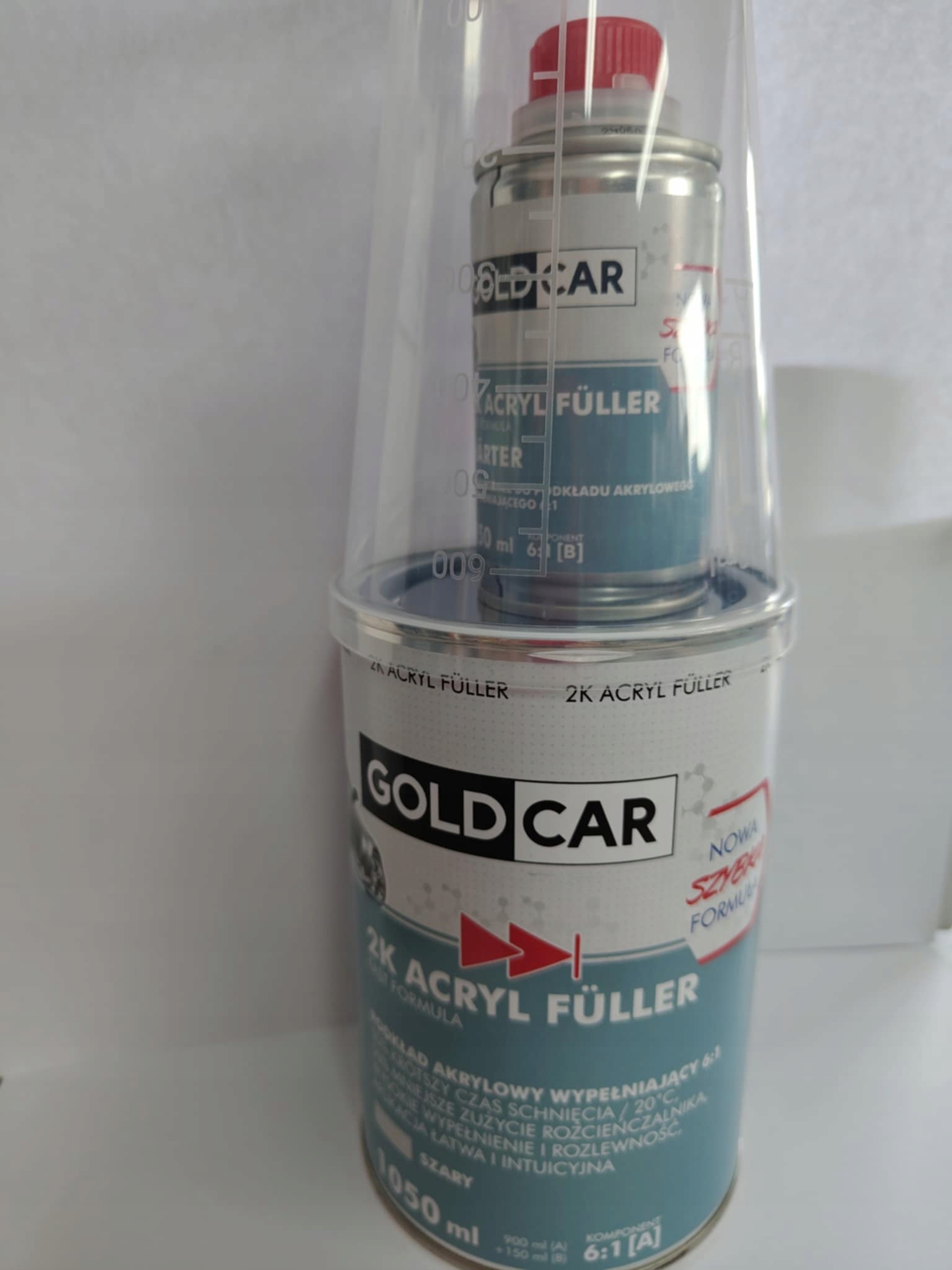 Podkład akrylowy 2K szybki 6:1 szary kpl 1050 ml Goldcar