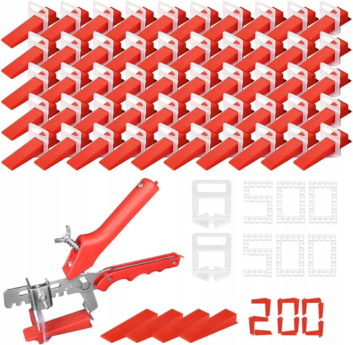 Sada Pro Systém Vyrovnávání Dlaždic 1000 Klipů 1 mm 200 Klínů Kleště