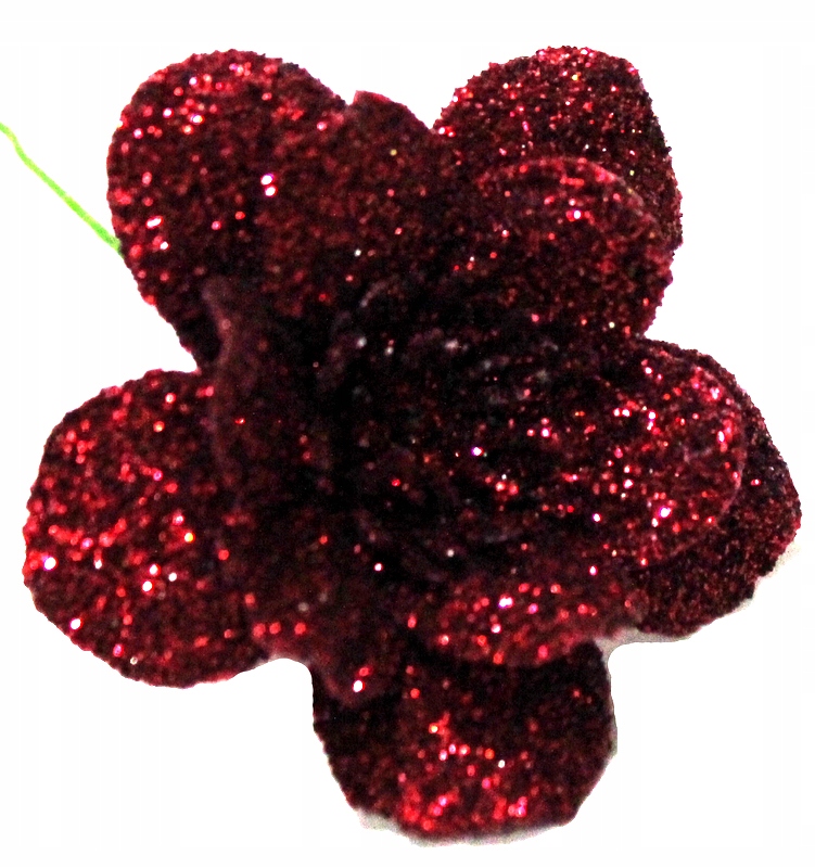 

Kwiatek Na Druciku Brokatowy, Czerwony