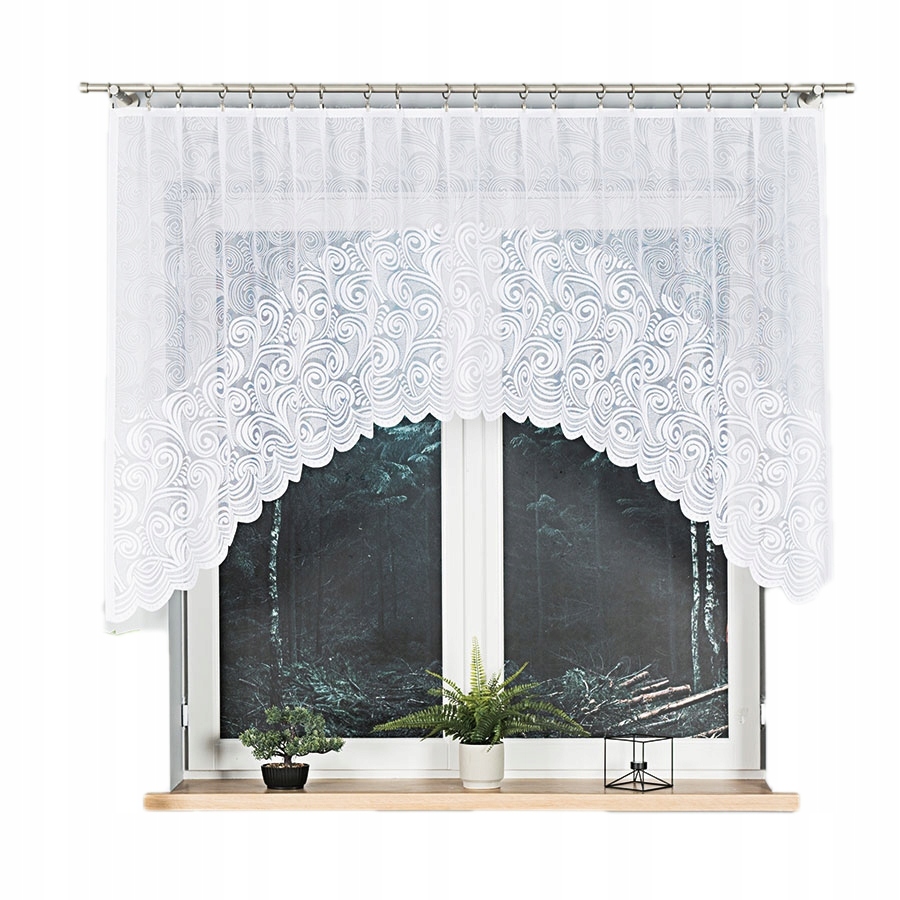 

Firanka gotowa żakardowa biała Kinga 250x120 cm