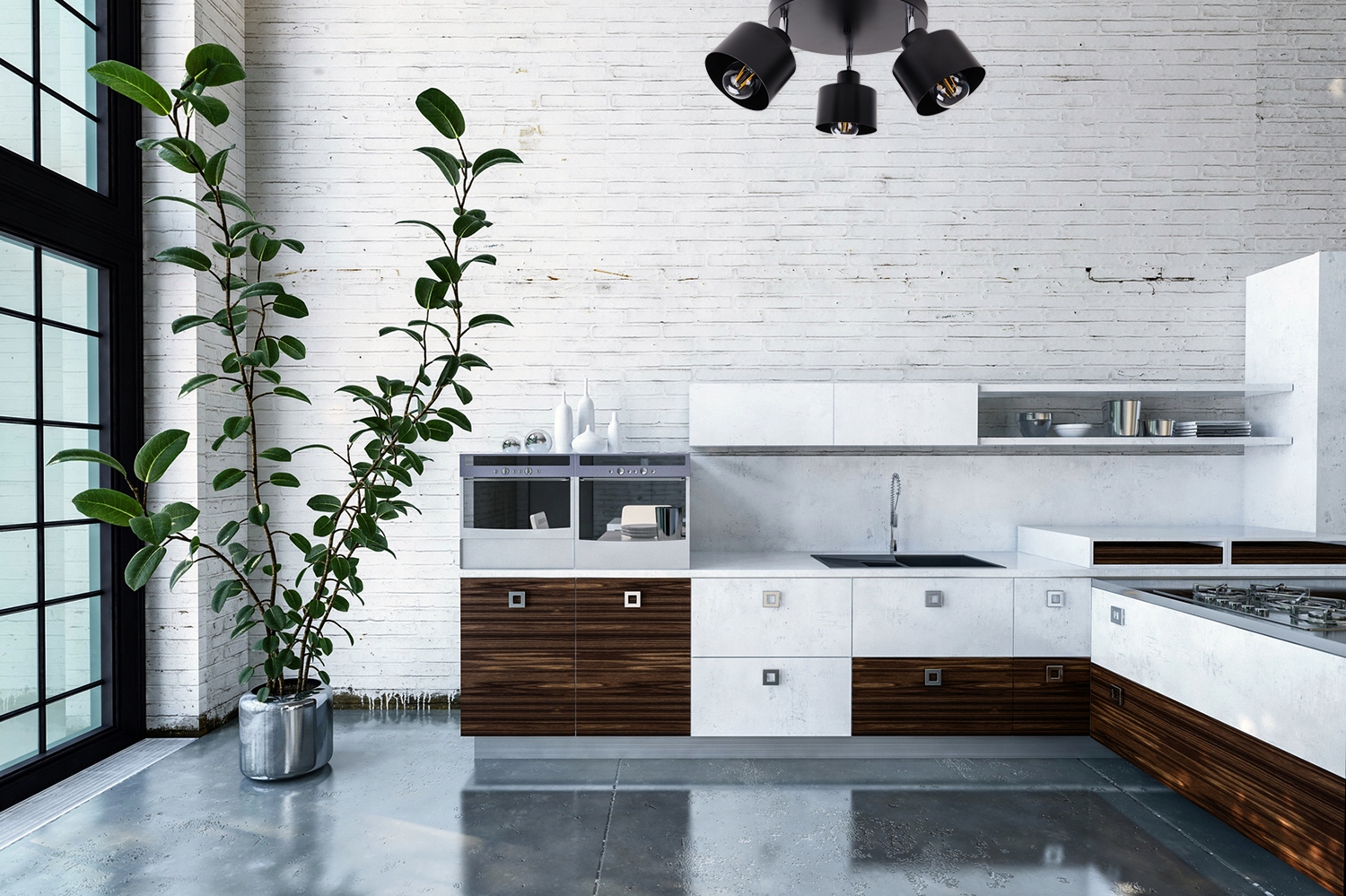 LAMPA WISZĄCA SUFITOWA ŻYRANDOL PLAFON LED Długość/wysokość 20 cm